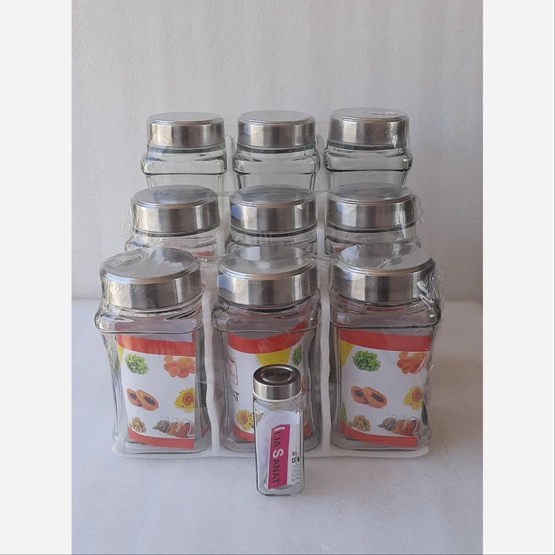 بانکه شیشه ای جا  حبوبات .ماکارانی .ترشی